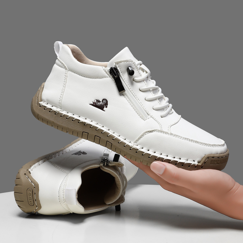 Anti Loop Rubber - Women's Sneakers Handmade Leather Casual Shoes