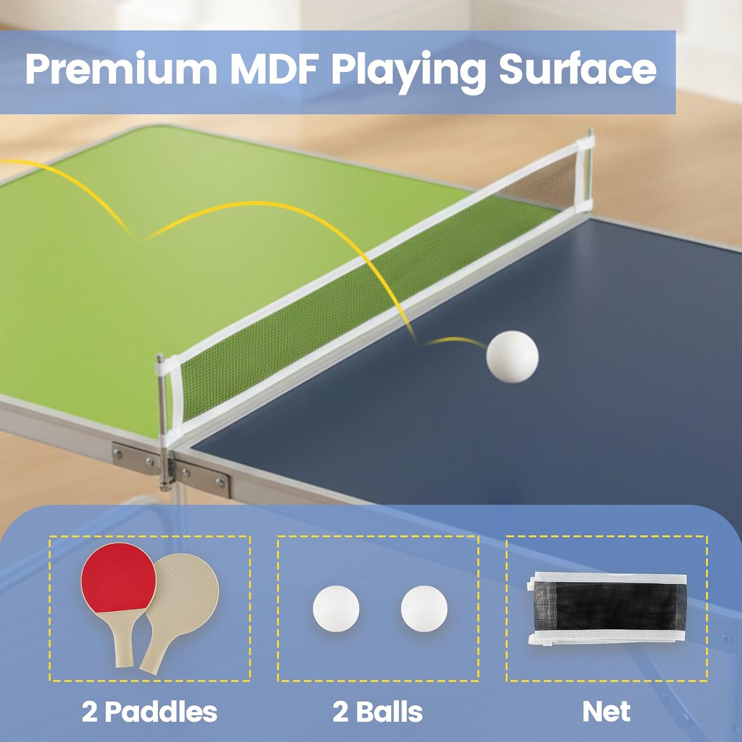 Foldable Ping Pong Table With  - огляд і ціна Table Tennis Net Height